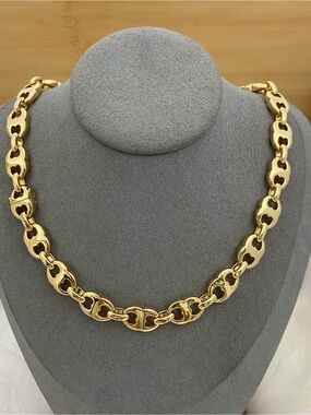 Tory Burch Polished Gold Link Necklace
